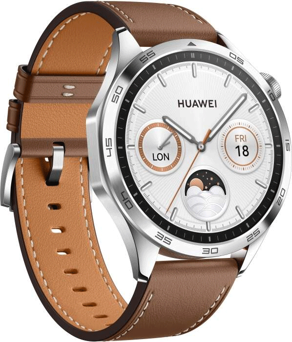 HUAWEI Watch GT 4 46mm - Brown Leather Strap || 55020BGW