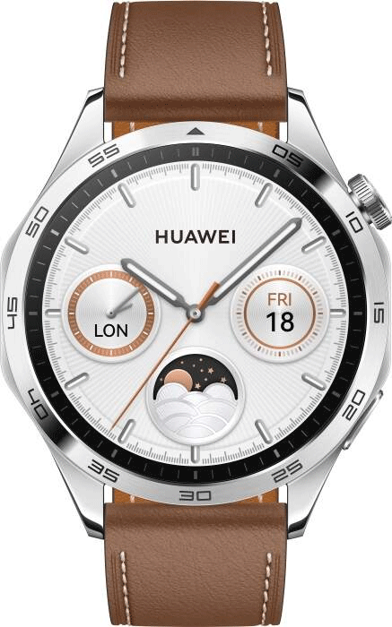 HUAWEI Watch GT 4 46mm - Brown Leather Strap || 55020BGW