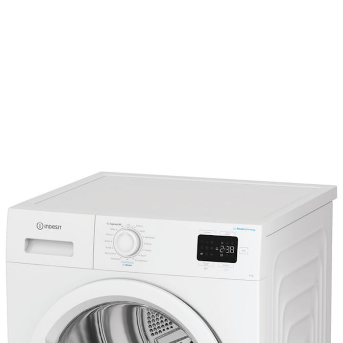 *OPEN BOX* Indesit Freestanding Heat Pump Tumble Dryer, 9kg - White | IDH E90W IRE