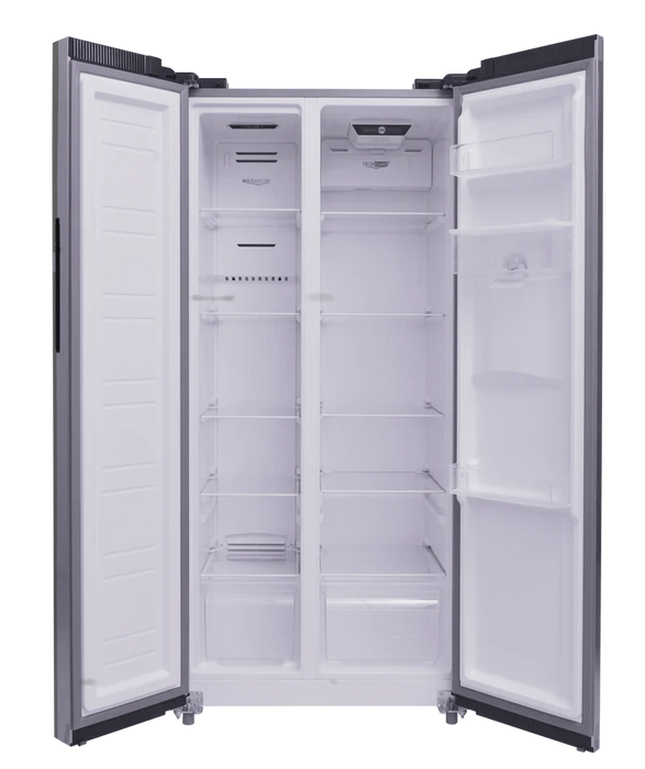 POWERPOINT American Style Fridge Freezer with Water Dispenser - Black | P9383WDKBL-E