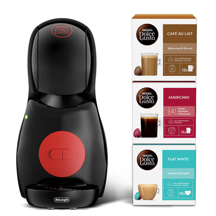 DELONGHI Coffee Makers & Espresso Machines Delonghi Nescafe Dolce Gusto Piccolo XS Pod Coffee Machine (VALUE BUNDLE) - Black | EDG210.BGY BUN IRWINS MEGASTORE
