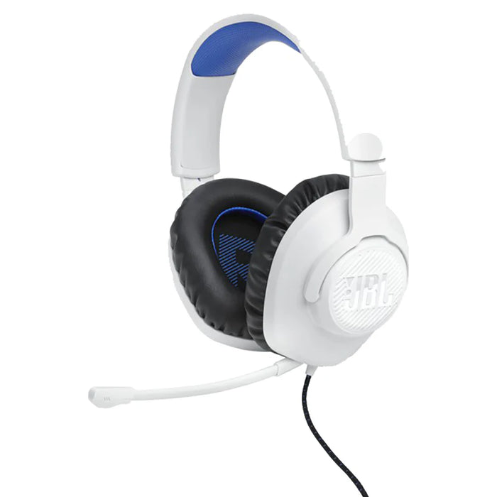 JBL Quantum Driver Over-Ear Wired Gaming Headset - White&Blue | JBLQ100PWHTBLU