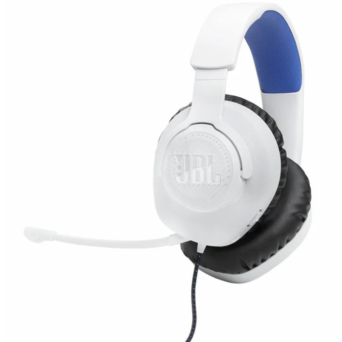 JBL Quantum Driver Over-Ear Wired Gaming Headset - White&Blue | JBLQ100PWHTBLU