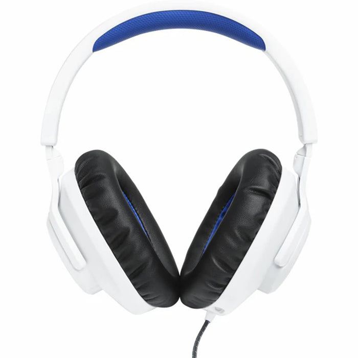 JBL Quantum Driver Over-Ear Wired Gaming Headset - White&Blue | JBLQ100PWHTBLU