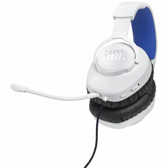 JBL Quantum Driver Over-Ear Wired Gaming Headset - White&Blue | JBLQ100PWHTBLU