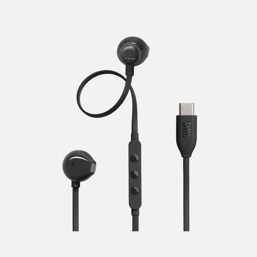 JBL Tune 305C Earbud Wired USB-C - Black | JBLT305CBLK