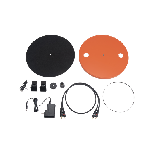 JBL Turntables & Record Players JBL Spinner Bluetooth Turntable Vinyl Record Player - Black/Orange | JBLSPINNERBTBLK IRWINS MEGASTORE