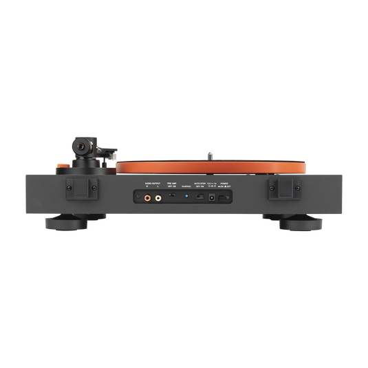 JBL Turntables & Record Players JBL Spinner Bluetooth Turntable Vinyl Record Player - Black/Orange | JBLSPINNERBTBLK IRWINS MEGASTORE