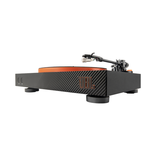 JBL Turntables & Record Players JBL Spinner Bluetooth Turntable Vinyl Record Player - Black/Orange | JBLSPINNERBTBLK IRWINS MEGASTORE