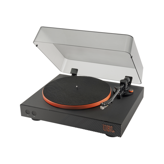 JBL Turntables & Record Players JBL Spinner Bluetooth Turntable Vinyl Record Player - Black/Orange | JBLSPINNERBTBLK IRWINS MEGASTORE