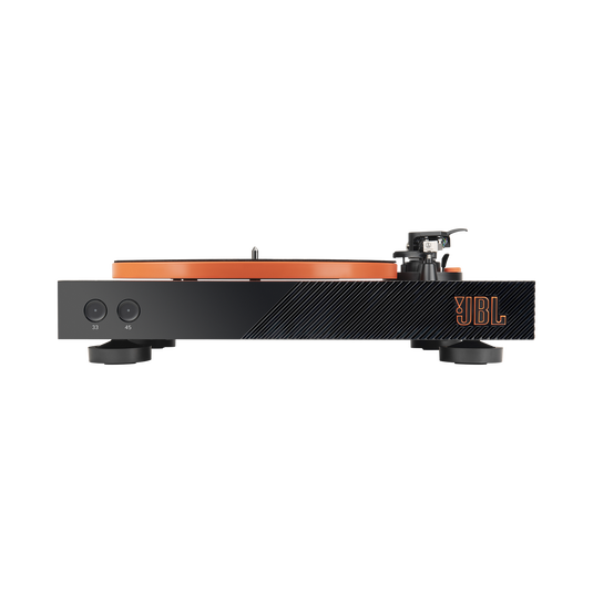 JBL Turntables & Record Players JBL Spinner Bluetooth Turntable Vinyl Record Player - Black/Orange | JBLSPINNERBTBLK IRWINS MEGASTORE