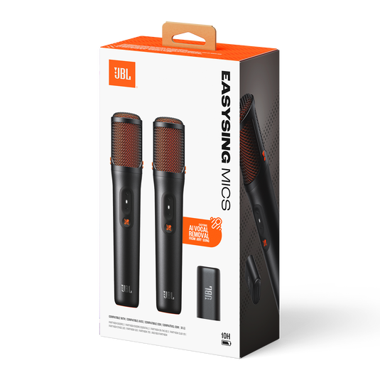 JBL EasySing Mics - 2x Wireless AI Karaoke Microphones with USB-C Receiver | JBLEASYSINGMICS
