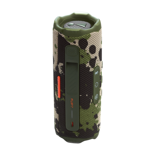 JBL Flip 7 Portable Bluetooth Speaker IP68 Waterproof with AI Sound Boost - Squad Cammo | JBLFLIP7SQUAD