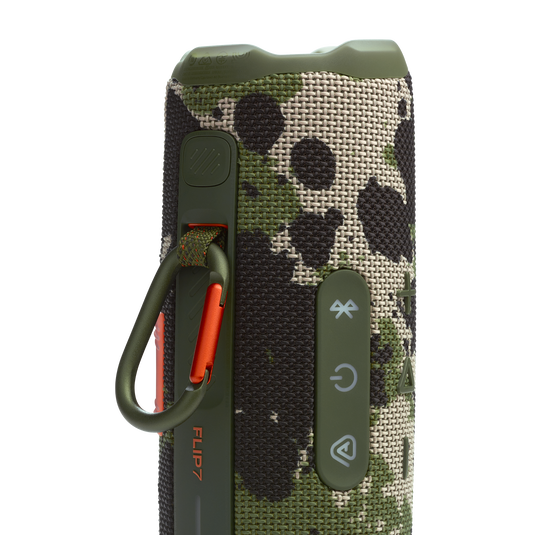 JBL Flip 7 Portable Bluetooth Speaker IP68 Waterproof with AI Sound Boost - Squad Cammo | JBLFLIP7SQUAD
