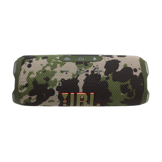 JBL Flip 7 Portable Bluetooth Speaker IP68 Waterproof with AI Sound Boost - Squad Cammo | JBLFLIP7SQUAD