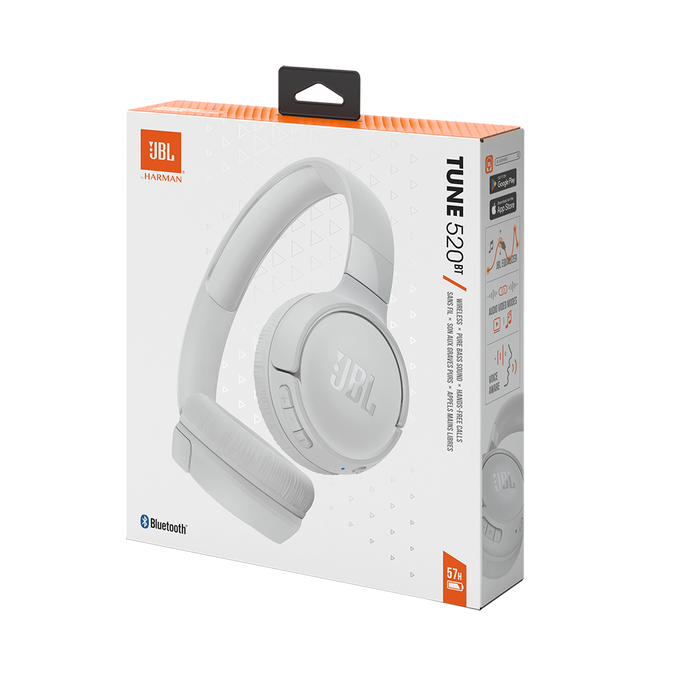 JBL Tune 520BT Wireless On ear headphones - White