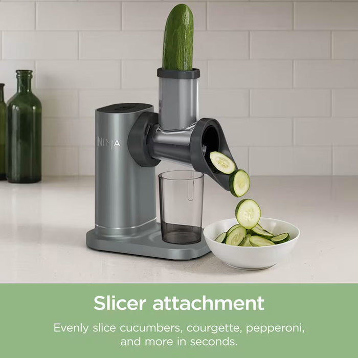 Ninja 3-in-1 Cold Press Juicer, Slicer and Shredder 150W - Grey | JC152UK