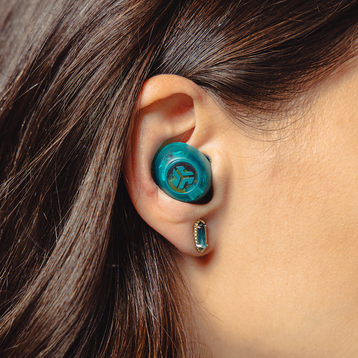 JLab Go Pop ANC True Wireless Earbuds -  Transparent Teal | IEUEBGOANCRTRAT