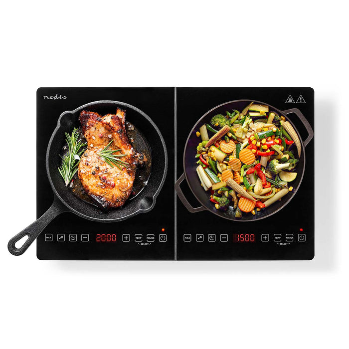 NEDIS Dual Induction Hob 3.5KW - Black | 413683