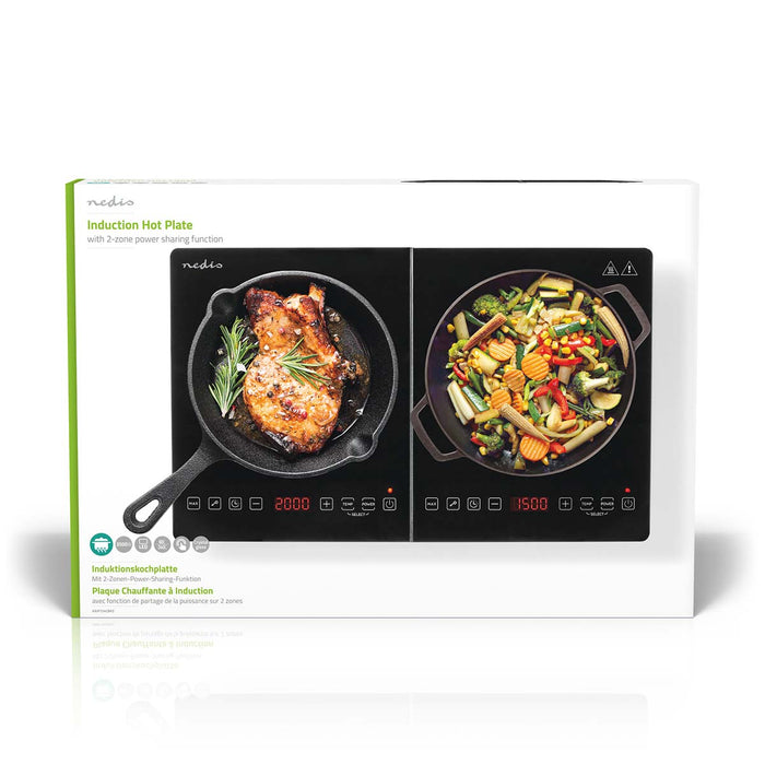 NEDIS Dual Induction Hob 3.5KW - Black | 413683