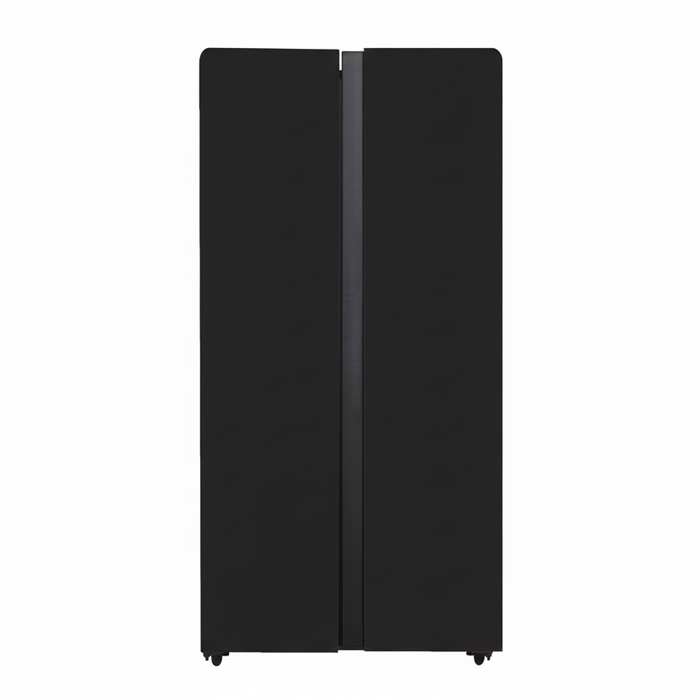 PowerPoint 230/142Lt American Style Fridge Freezer - Black | P9383KBL