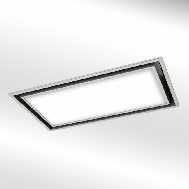 LUXAIR Tolvi Luci Ceiling Hood 100cm x 60cm - with Wall Mounted Motor Option and RGB LED Panel | LA-100-TOLVI-LUCI-EXT-SS with Wall Mounted Motor