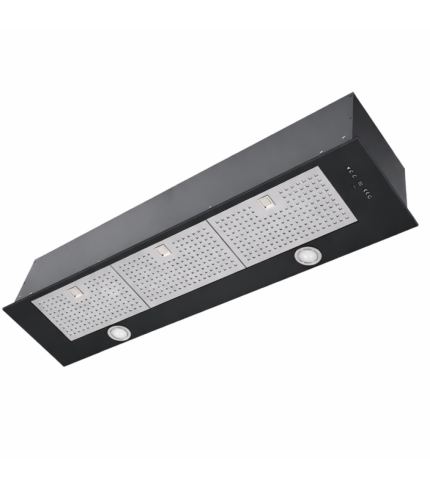 LUXAIR Novello 120cm Brushless Motor Canopy Cooker Hood - Black || LA-120-CAN-BR-BLK