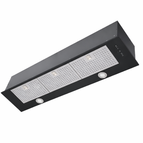 LUXAIR Novello 110cm Brushless Motor Canopy Cooker Hood - Black || LA-110-CAN-BR-BLK