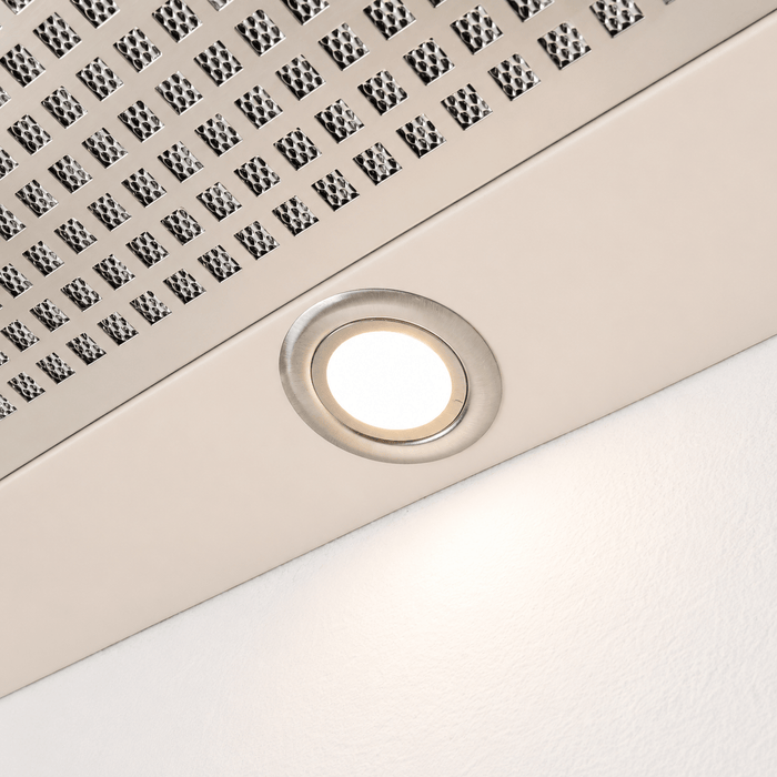 LUXAIR Novello 120cm Brushless Motor Canopy Cooker Hood - Cashmere || LA-120-CAN-BR-CASHMERE