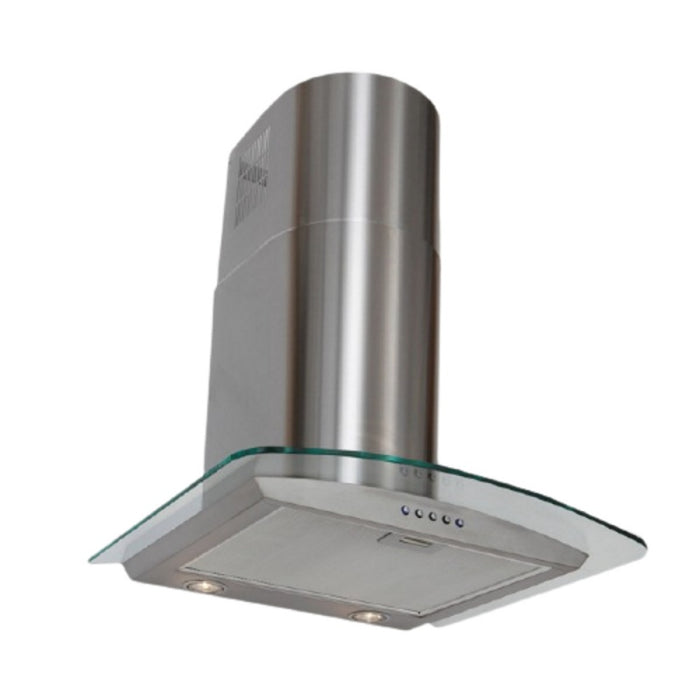 LUXAIR 60cm Premium Curved Glass Cooker Hood in Stainless Steel || LA-60-CVD-GL-SS