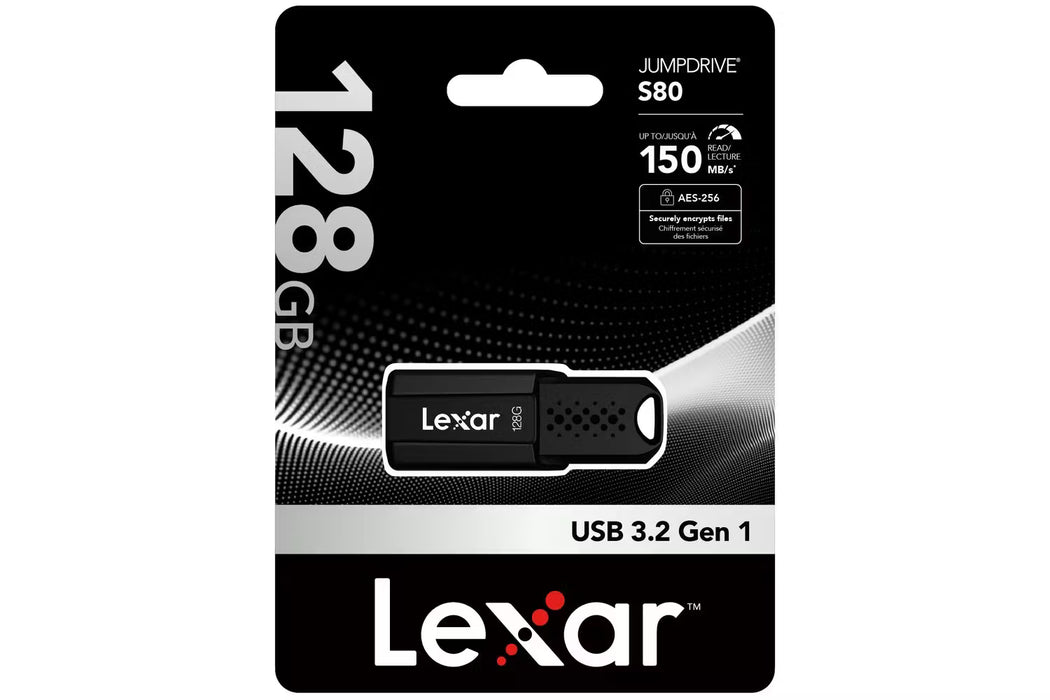 LEXAR Flash Drive LEXAR 128GB JumpDrive S80 USB 3.1 Flash Drive | LJDS080128G-BNB IRWINS MEGASTORE