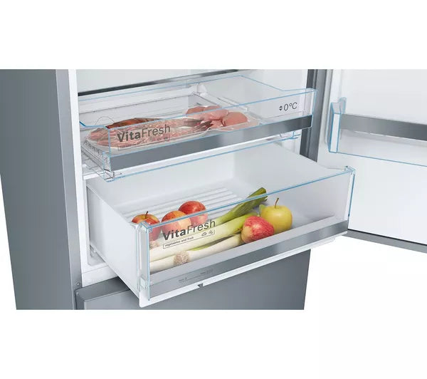 BOSCH Series 6 Freestanding Fridge Freezer - Stainless Steel | KGE49AICAG