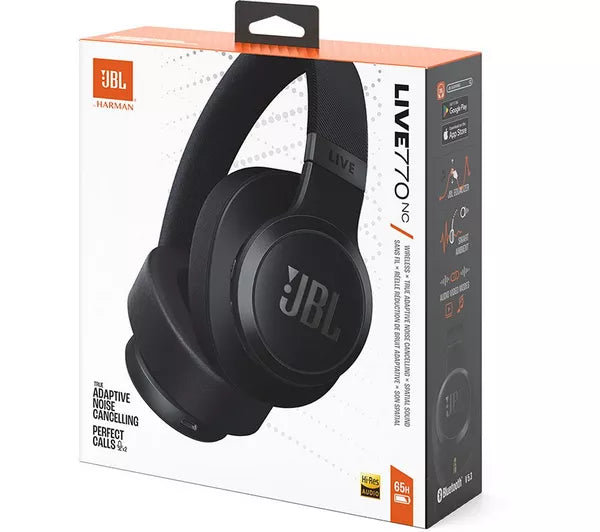 JBL Live 770NC Over-Ear Wireless Noise Cancelling Headphone - Black | JBLLIVE770NCBLK