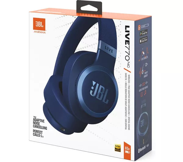JBL Live 770NC Over-Ear Wireless Noise Cancelling Headphone - Blue | JBLLIVE770NCBLU