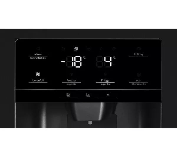 Bosch Series 6 American side by side, 178.7 x 90.8 cm Total No Frost - Black | KAD93ABEP