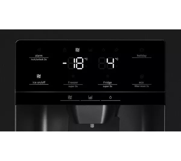 Bosch Series 6 American side by side, 178.7 x 90.8 cm Total No Frost - Black | KAD93ABEP