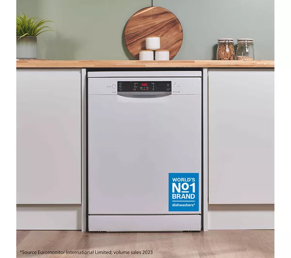 Bosch Series 2 Full-size 12 Place Dishwasher - White | SMS26AW08G