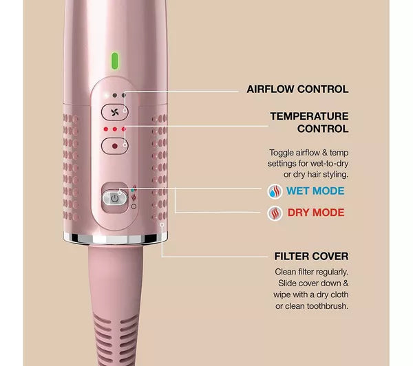Shark Glossi 2-in-1 Hot Tool and Air Glosser - Lychee | HT302UKPK