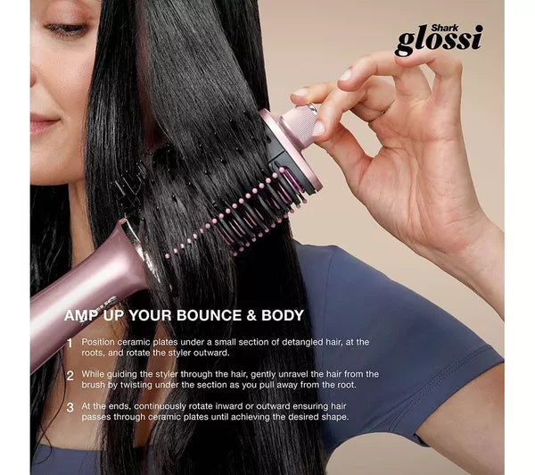 Shark Glossi 2-in-1 Hot Tool and Air Glosser - Lychee | HT302UKPK