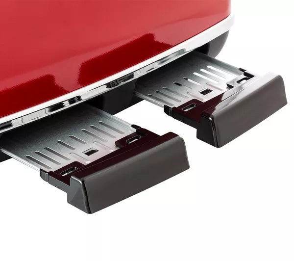 DELONGHI Icona Micalite 4 slice Toaster - Red | CTOM4003R