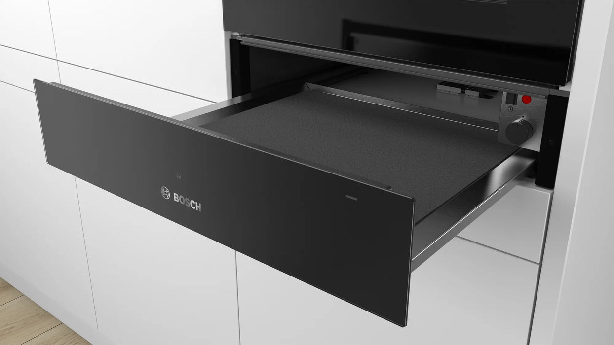 Bosch Series 6, Warming drawer, 60 x 14 cm, Black | BSH BIC510NB0