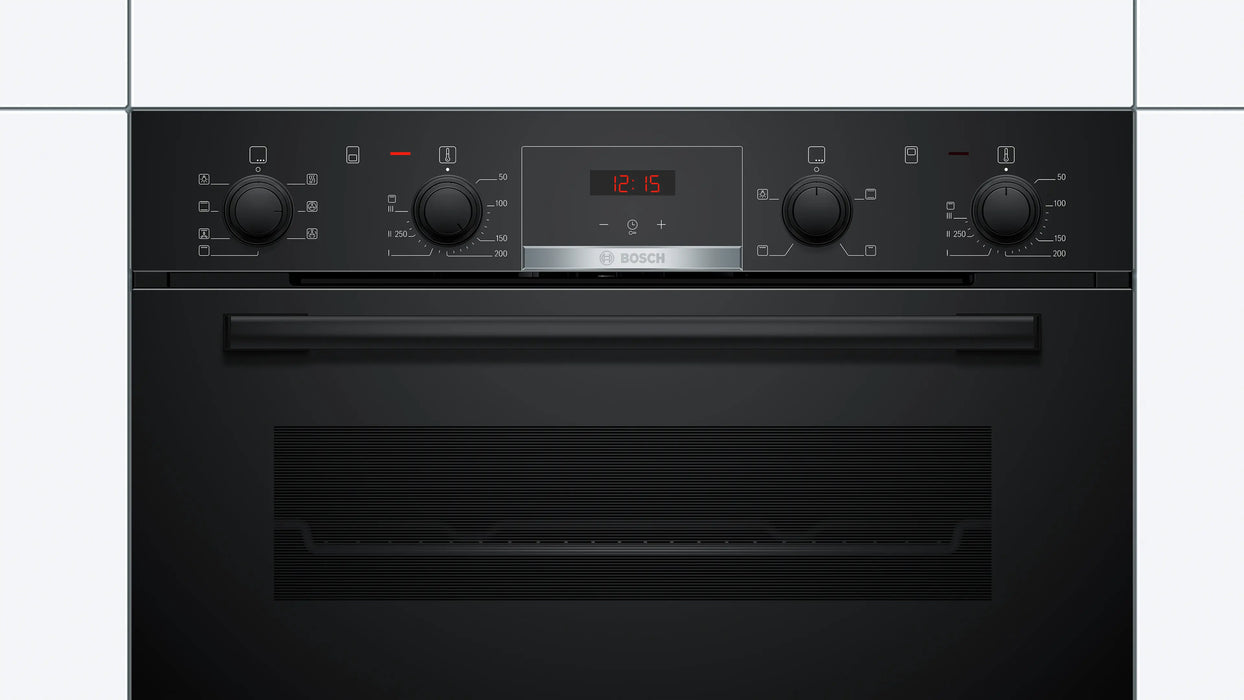 Bosch Series 4, Built-under double oven - Black | BSH NBS533BB0B