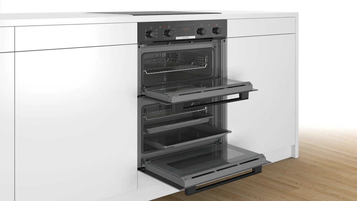 Bosch Series 4, Built-under double oven - Black | BSH NBS533BB0B