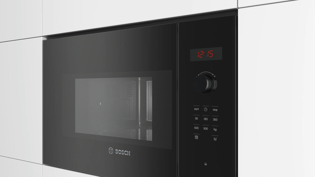 Bosch Series 4, Built-in microwave, 59 x 38 cm  - Black| BSH BFL553MB0B
