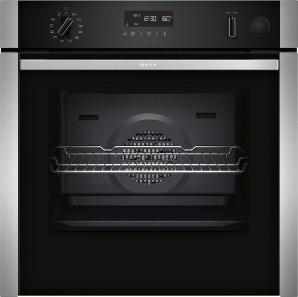 Neff N 50, Built-In Oven With Added Steam Function, 60 X 60 cm - Stainless Steel | BSH B3AVH4HH0B