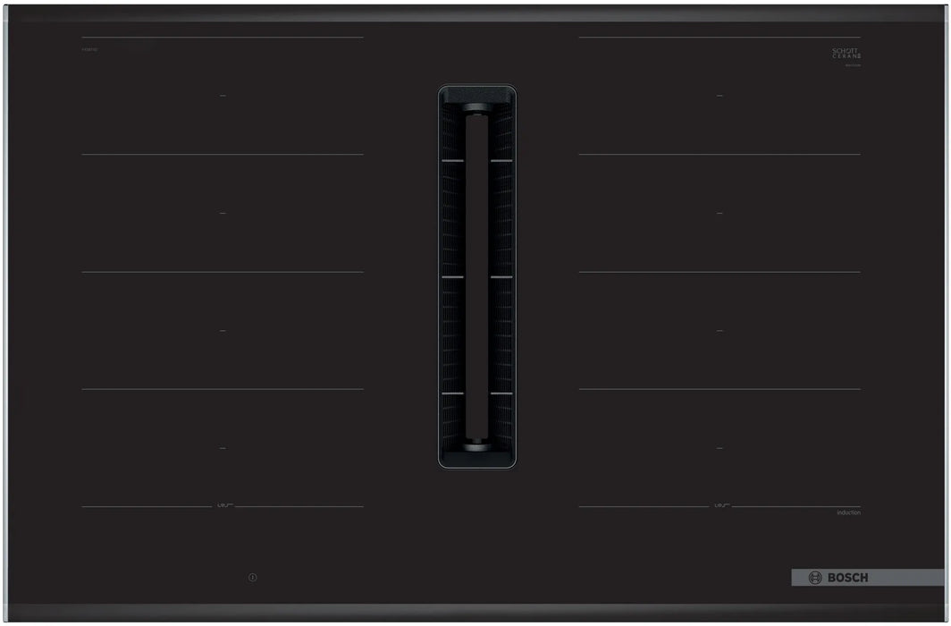 Bosch Series 8, Induction hob with integrated ventilation system, 80 cm, surface mount with frame | BSH PXX875D67E