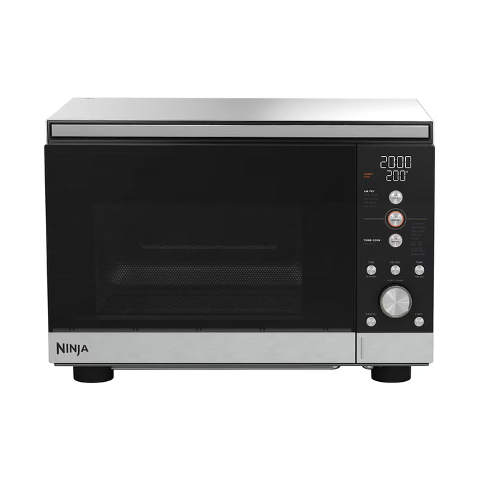 Ninja CRISPi 2-in-1 Flatbed Microwave & Air Fryer with FusionCrisp, 13 Functions - Silver | MW101UK