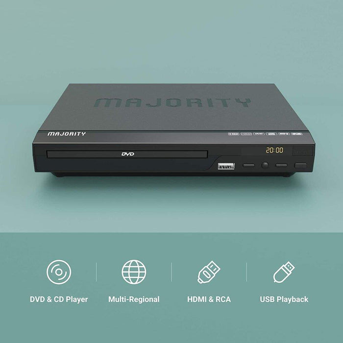 Majority Multi Regional DVD Player with HDMI Port - Black | 105622