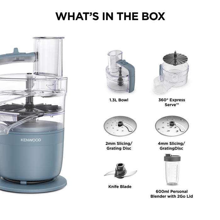 Kenwood MultiPro Go Blend Food Processor - Storm Blue | FDP23.380GY