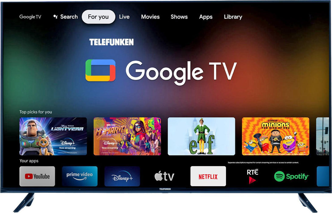 Telefunken N18 43″ DLED UHD Google Smart TV | TIS N18-TF-GL4330